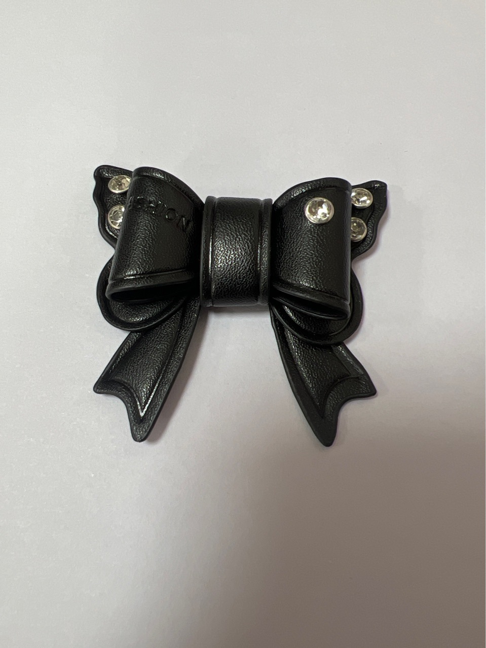 Car Bow Diamond Keychain Women's High-End Keychain Personalized Keychain Anti-Lost Number Plate Pendant