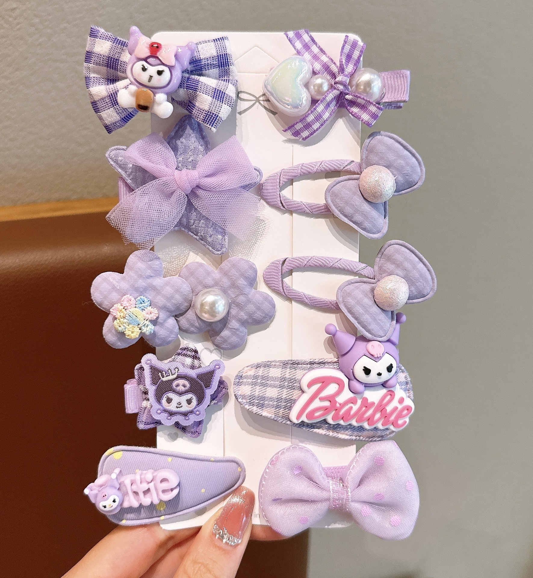 KULOMI Kids Hairpin Set Cute Sanli Pantalones Pequeñas Niñas Pequeñas Pequeñas