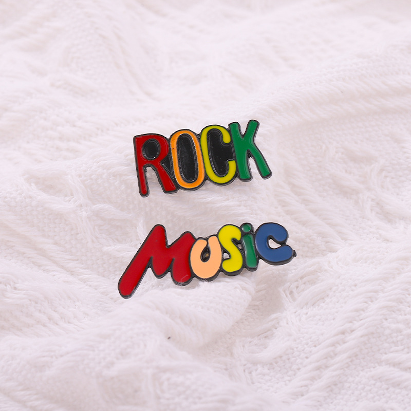 Fashion Guitar Letter Notes Alloy Plating Unisex Brooches display picture 5