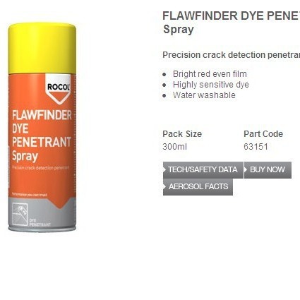 FLAWFINDER DYE PENETRANT Spray无损探伤渗透染色喷剂