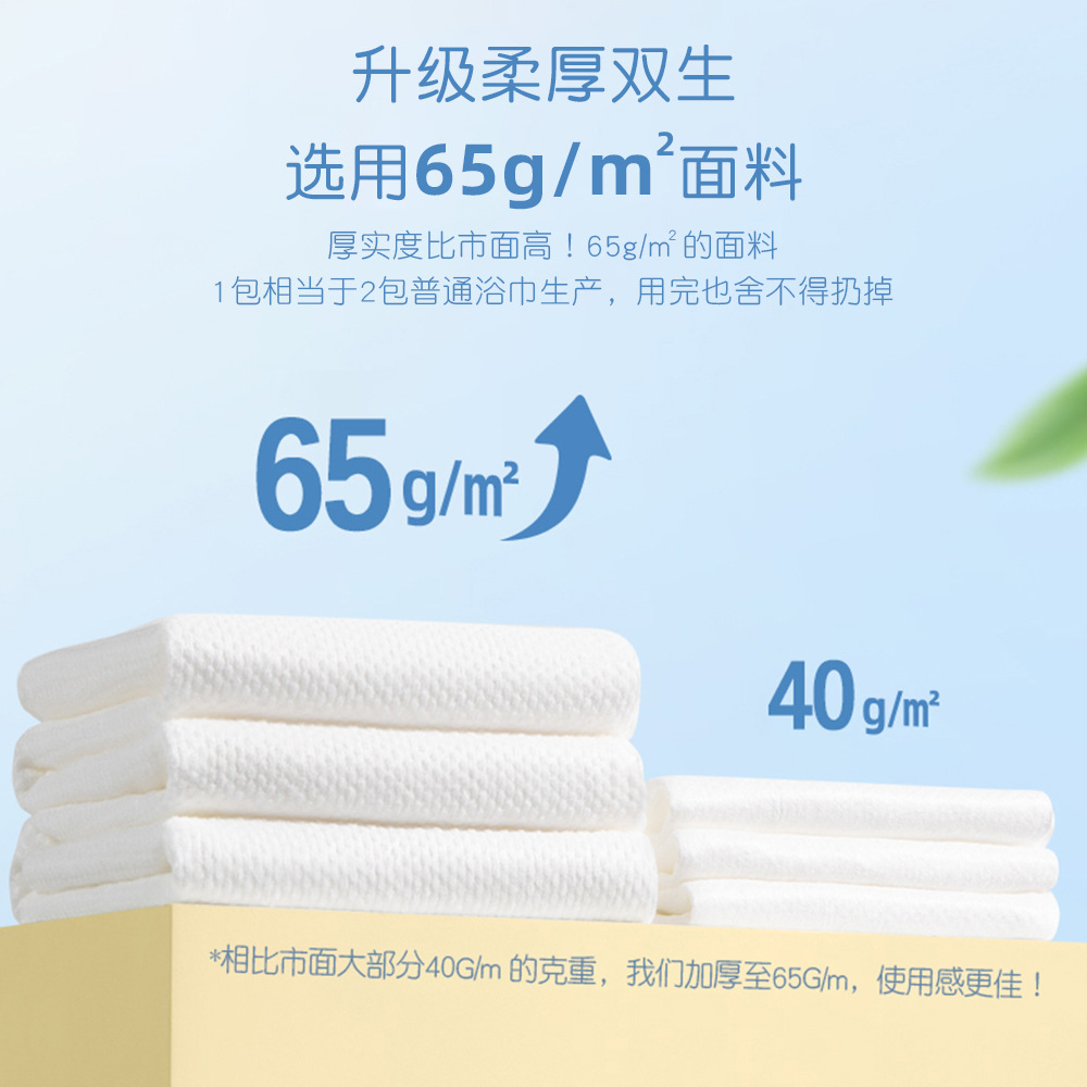 Foreign Trade Cross-Border Disposable Towel and Bath Towel Set, Hotel Supplies, Travel Business Trip, Extra Thick, Factory Hot Sale, Extra Thick