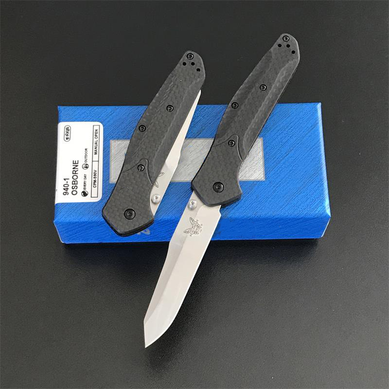 石洗刀刃BM蝴蝶940折叠刀碳纤维手柄户外随身防身水果刀露营小刀