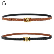 跨境经典双G腰带女士装饰时尚简约百搭女士高级感裤腰带女皮带批