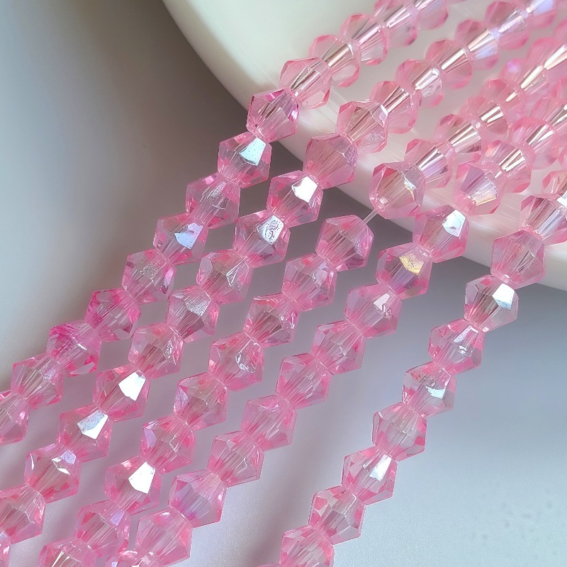 [10 pedidos mínimo] Cuentas puntiagudas de cristal Cuentas de diamante 23468mmAB Color Diy Tocado Accesorios para el cabello Zapatos Ropa Material con cuentas