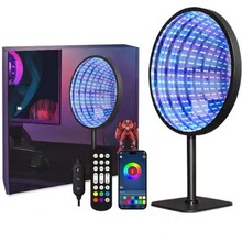 定制led新款创意隧道灯千层灯镜子氛围灯拾音装饰台灯小夜灯夜灯