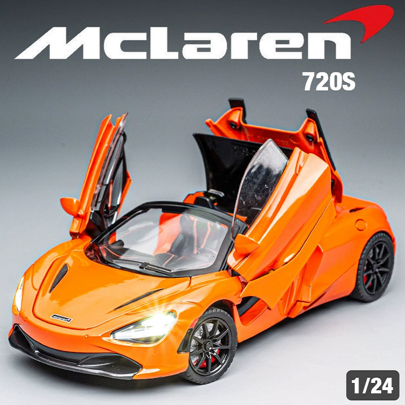 New Product Car 1:24 McLaren 720S Alloy Sports Car Children's Toy Car Simulation Large Size Car Model Wholesale