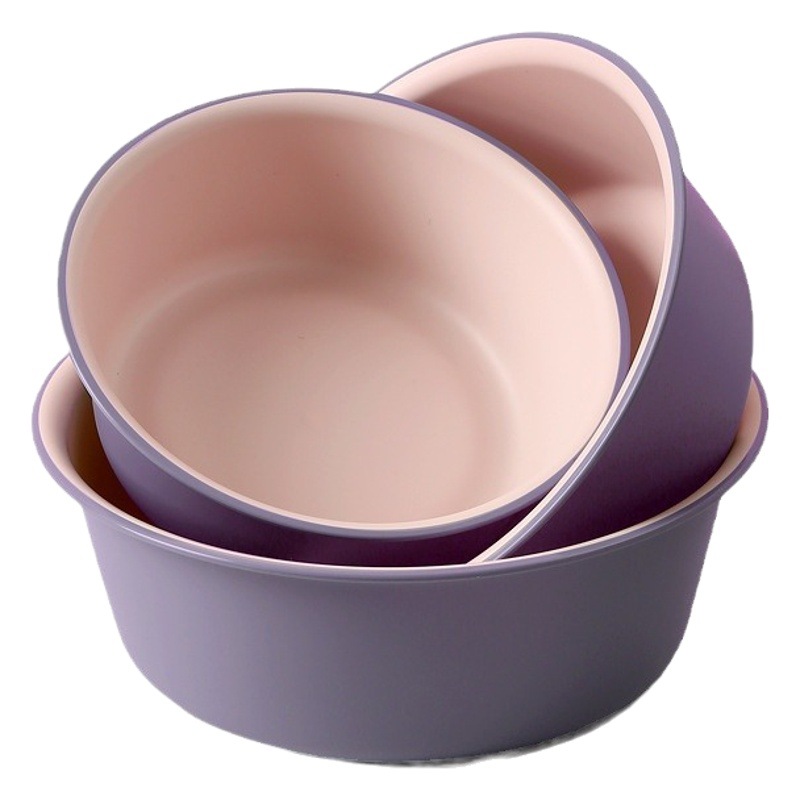 Washbasin plastic household large durable basin student dormitory baby contrast color small basin vegetable washing laundry foot basin