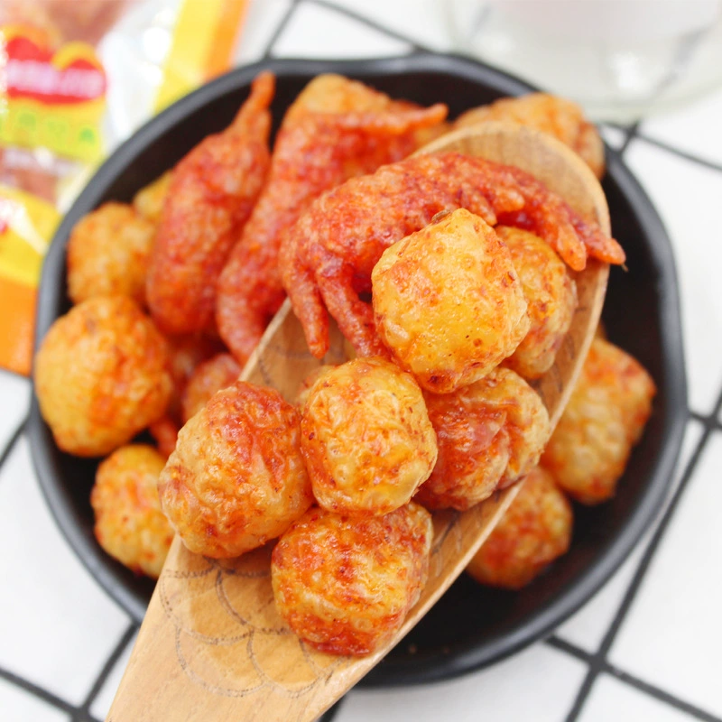 Shrimp Fish Egg Spicy Strips Spicy Vegetarian Shrimp Balls Children of 8090s Nostalgic Spicy Vegetarian Meat Dinosaur Egg Campus Snacks
