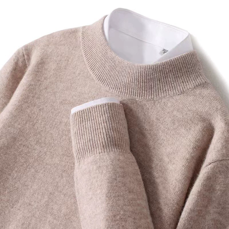 Demi-season woolen elite keep warm knitted sweater for leisure, plus size