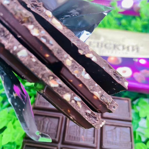 Russian Bawei rich hazelnut raisin dark chocolate nostalgic snacks 100g wholesale dropshipping