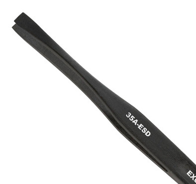 EXCELTA 35A-ESD -两星4.5英寸鸭嘴点塑料防静电镊子