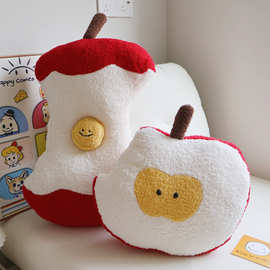 ins北欧卡通苹果毛绒玩具公仔创意异型抱枕沙发家居装饰靠垫礼物