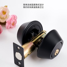 OD59老式隐形门锁单面圆形呆锁闭锁室内木门锁双面暗装辅助暗锁家