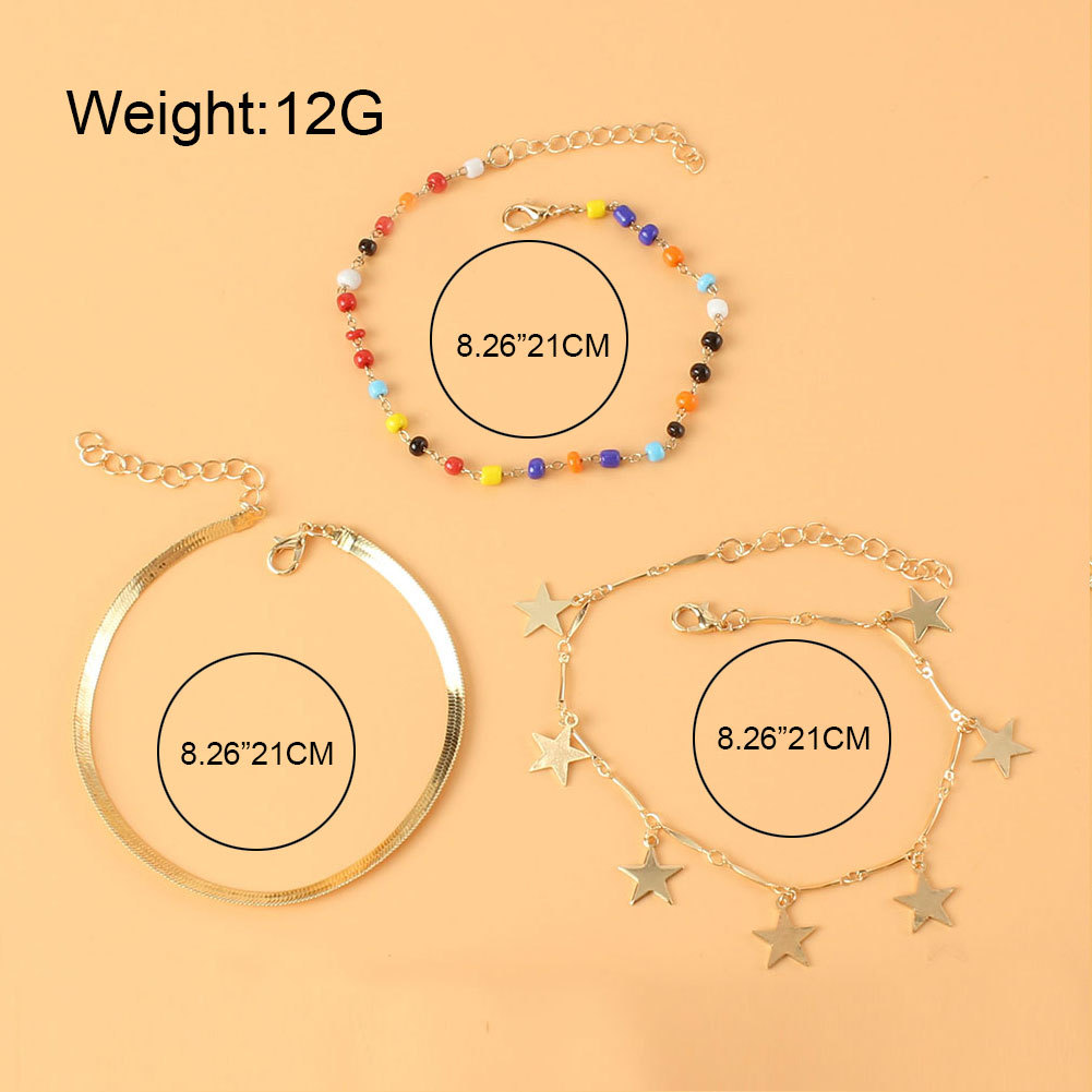 Fashion Lightning Star Alloy Anklet Wholesale display picture 1