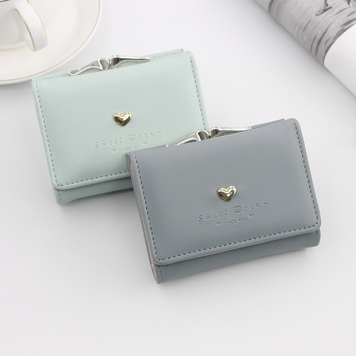 New women's wallet fashionable women's short tri-fold wallet clutch bag coin purse card bag factory direct wholesale