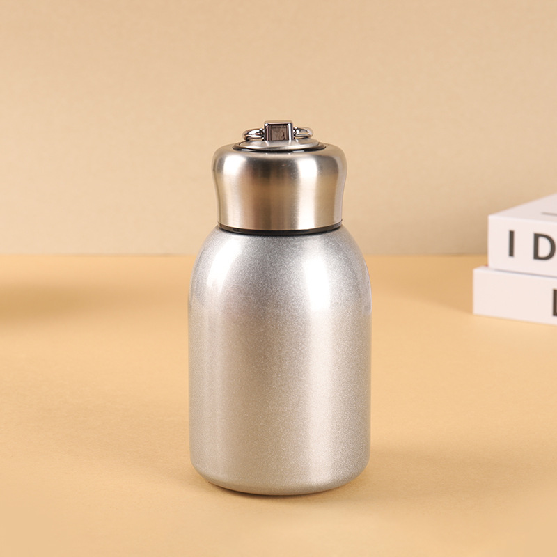 304 acero inoxidable gorda pequeña taza de aislamiento térmico logotipo personalizado taza de bolsillo de estómago para hombres y mujeres portátiles al aire libre taza de agua