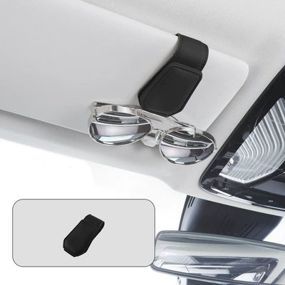 Car glasses clip factory direct car interior sun visor storage artifact Multi-Function Card bill storage clip (Car Glasses Clip/Bill Clip) - noble-black