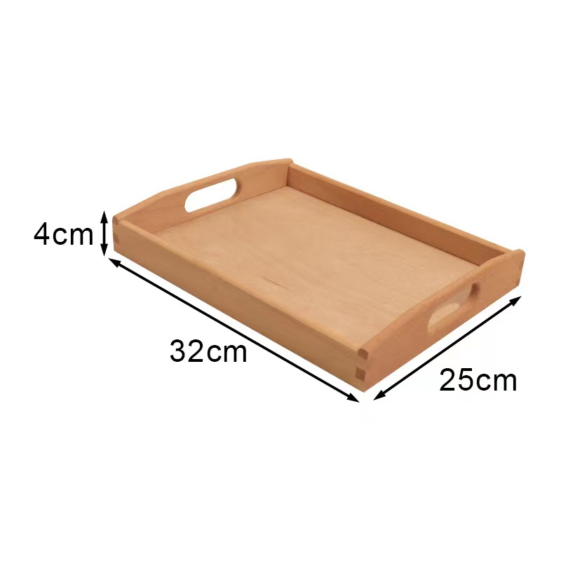 Bandeja de Té Kung Fu Rectangular A5L de Madera para Servicio de Té