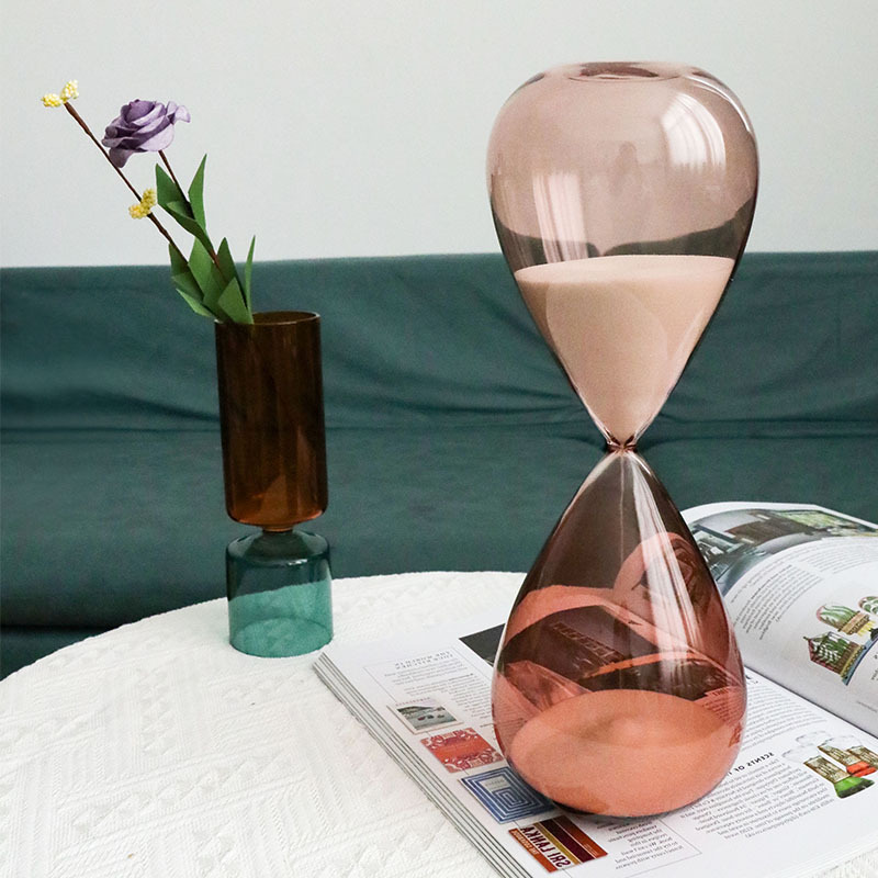 Suministro directo de fábrica europeo simple vidrio reloj de arena decoración de escritorio cuidado de la salud temporizador personalidad creativa ahora simple