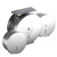 Wholesale large roll paper box wall-mounted bathroom large paper toilet paper holder public hotel commercial stainless steel 304 paper