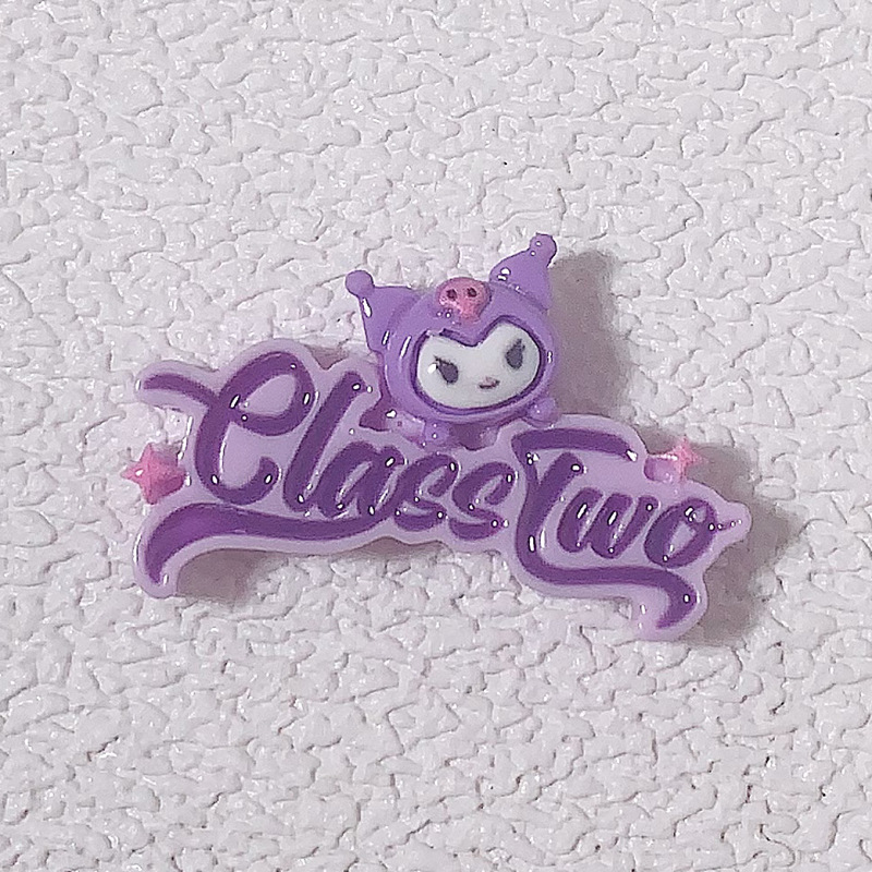 Caricatura Inglés Animal Diy Accesorios de resina Crema Adjustación de cabello Teléfono móvil agujero agujero botón de zapatos parche hecho a mano