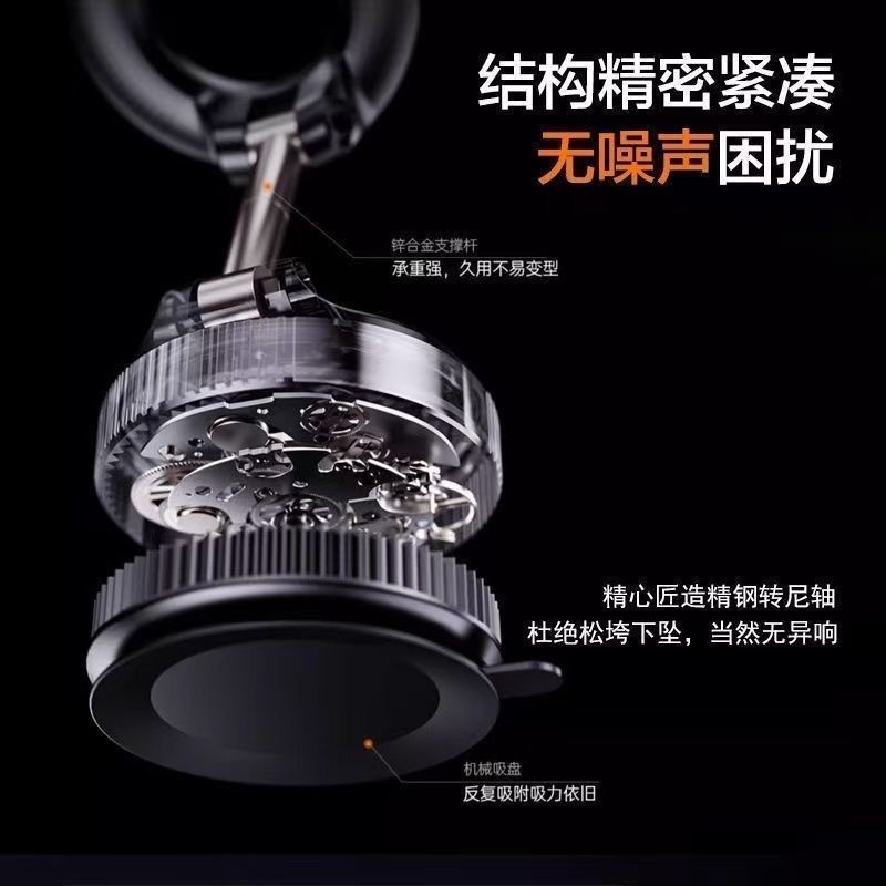 New cross-border mobile phone holder, foldable magnetic 360-degree rotatable car navigation adhesive suction cup car mount