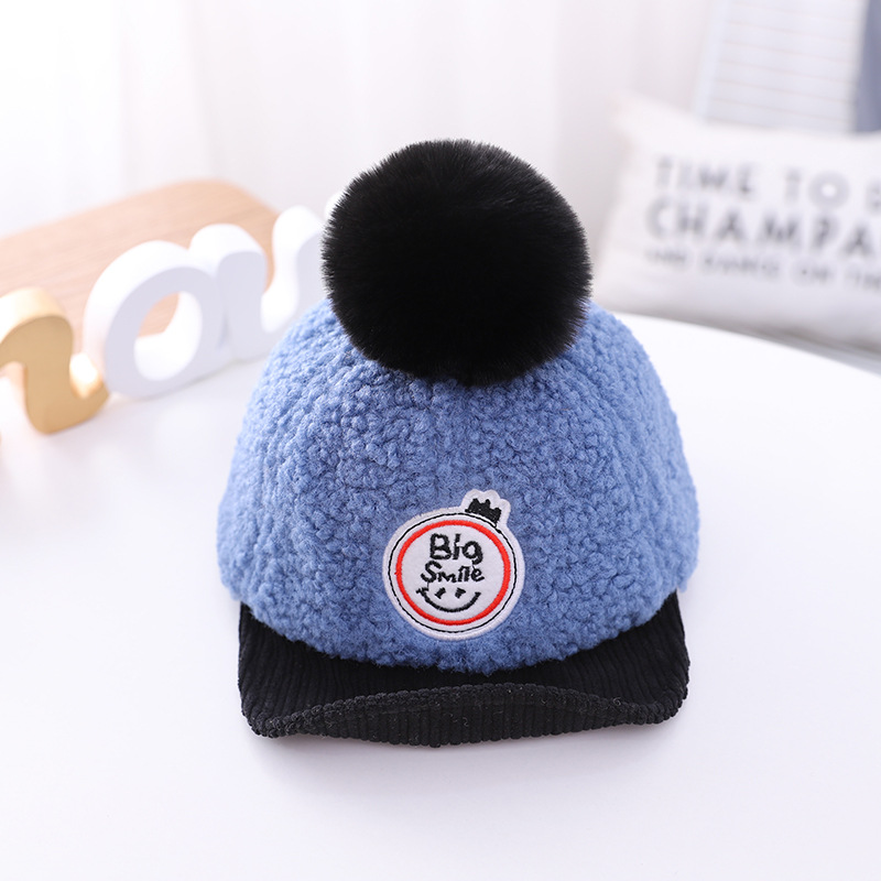 Autumn And Winter New Plush Hats Cute Children Brimmed Letter Caps display picture 8