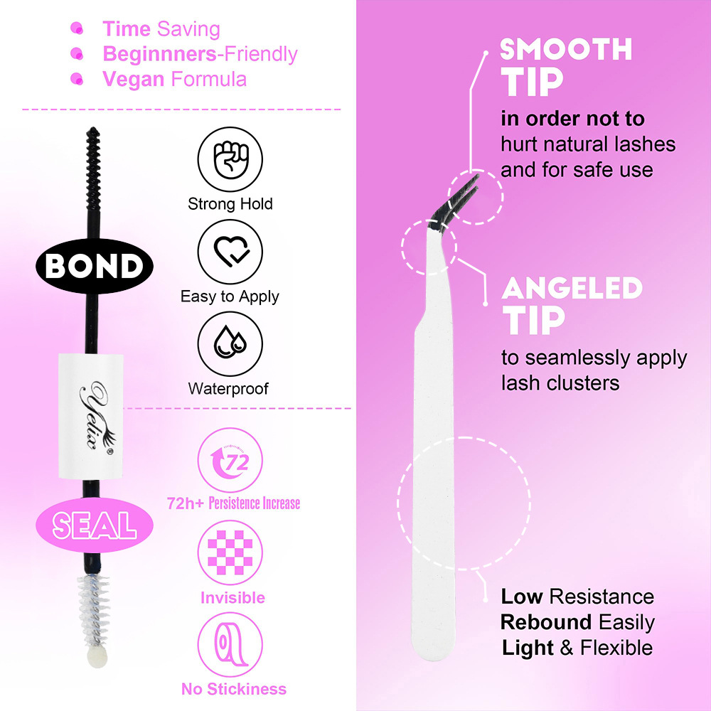 Europeas y estadounidenses falsas pestañas 30D40D50D transfronterizas DIY 32 filas 640 ramas de pelo grueso libro de pestañas de comercio exterior