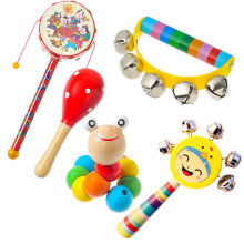 新生婴儿玩具06个月宝宝摇铃手摇抓握拨浪鼓男女01岁早教益智哄娃