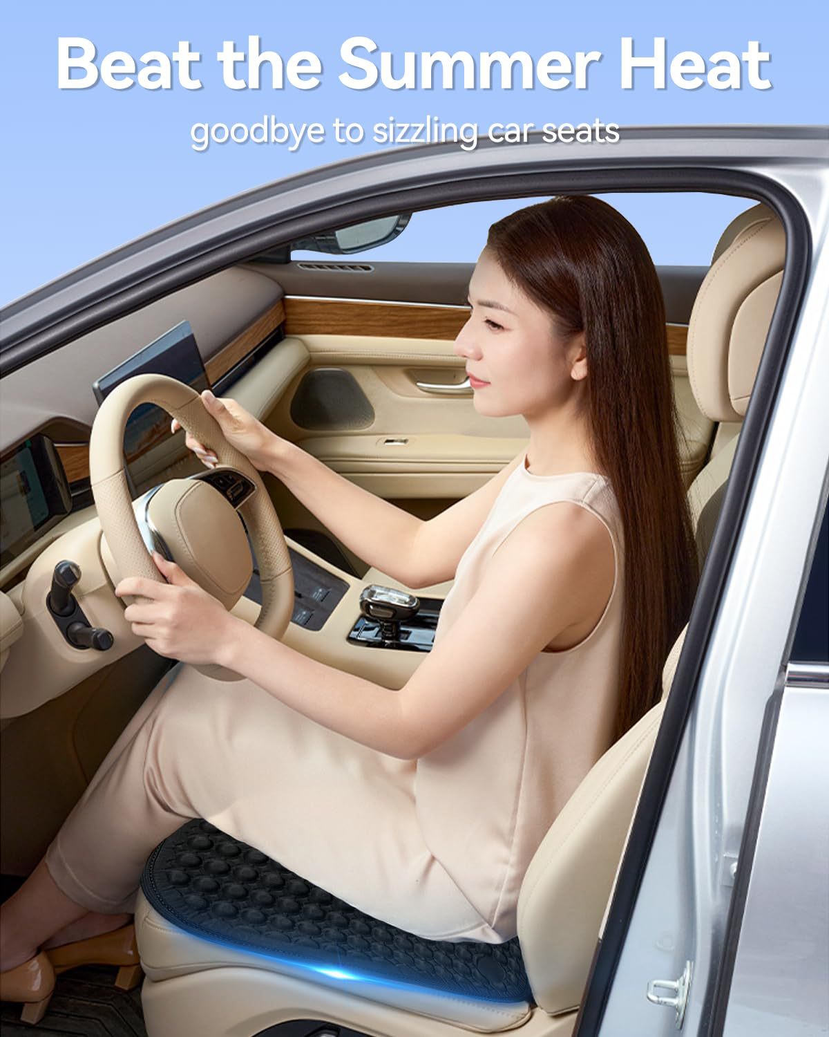 Honeycomb Gel Seat Cushion Car Seat Cushion Solid Gel Summer Ice Cushion Home Cooling Cushion Car Seat Cushion