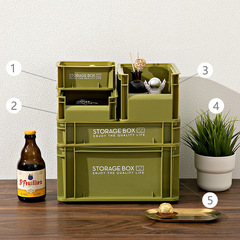 Industrial style stackable storage box desktop cosmetics storage box snacks and miscellaneous storage box camping storage box