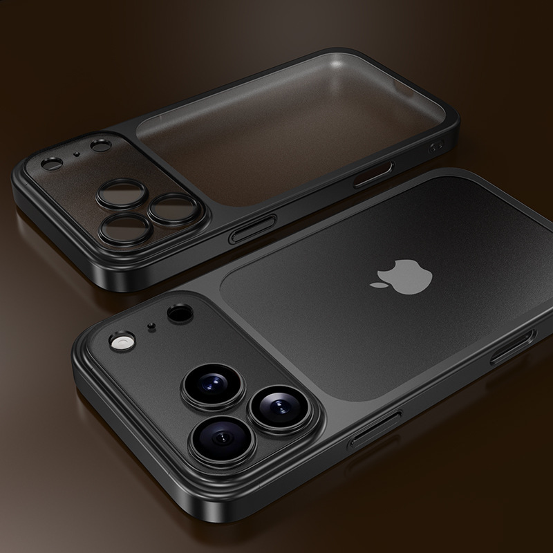 适用iPhone17手机壳磨砂电镀PC防摔苹果17ProMax全包镜头膜保护套|undefined