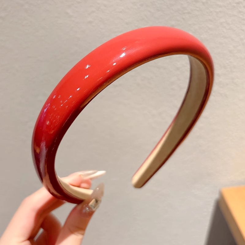 Corea del Sur Anchorage banda de cabello rojo lavado de cara banda de cabello de borde ancho temperamento tocado de cabello de alto cráneo paquete de cabello no estrangulación mujer