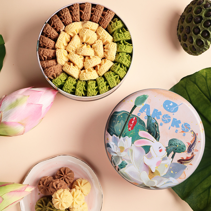 akoko曲奇饼干香酥脆冰淇淋小花曲奇礼盒多口味零食网红下午茶点|ms