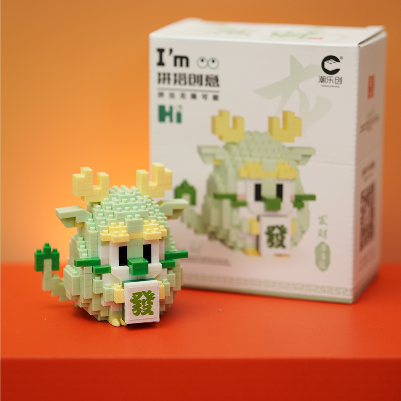 Compatible transfronterizo con micropartículas de Lego caja ciega muñeca de dibujos animados bloques de construcción rompecabezas juguetes ensamblados adornos regalos al por mayor