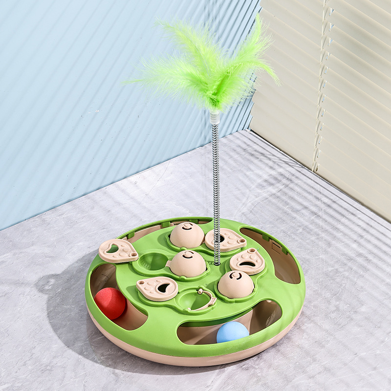 Round table tennis green + feather