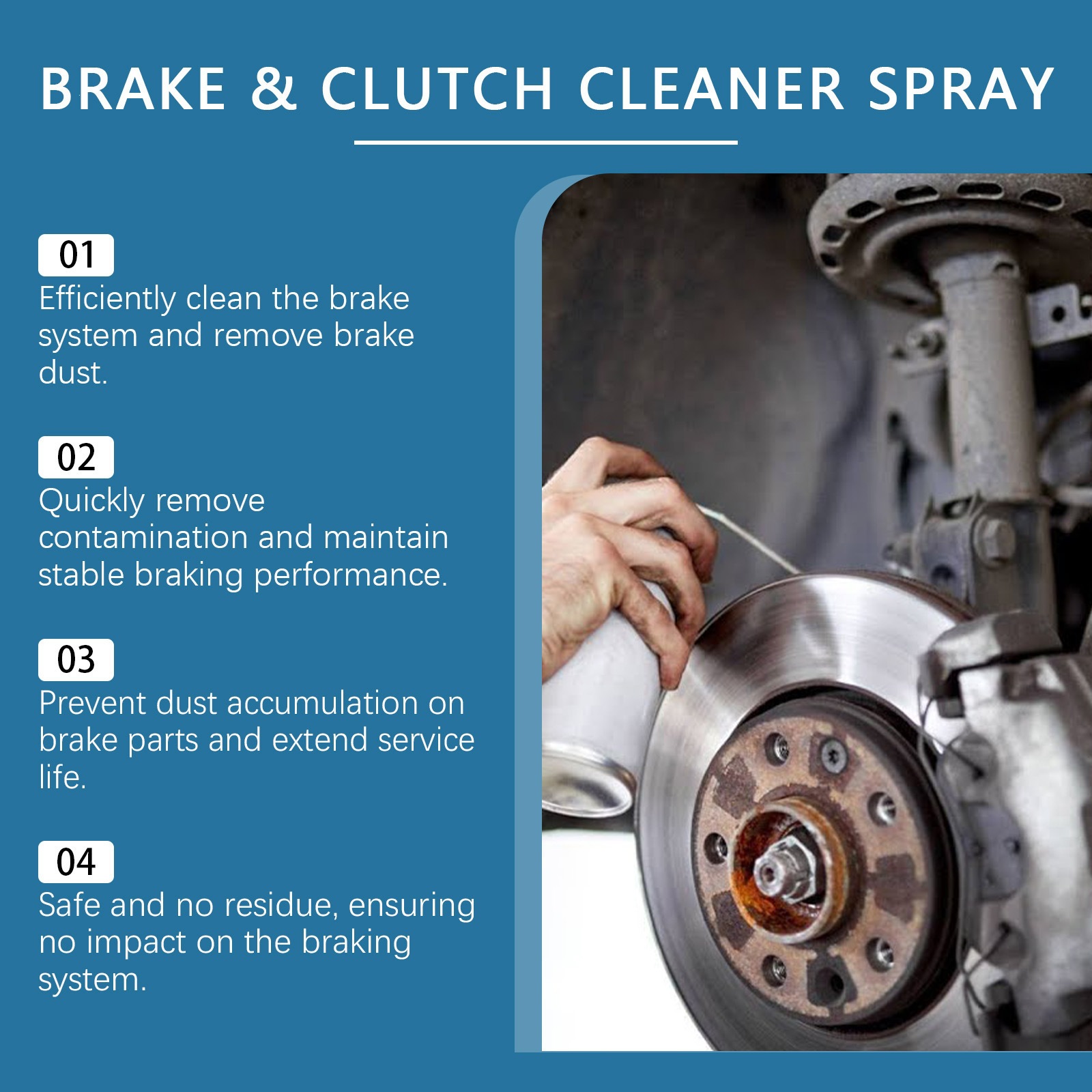 Rayhong Car Brake Cleaner Car Brake Disc Wheel Cleaning Rust Removal Polishing Maintenance Cleaner