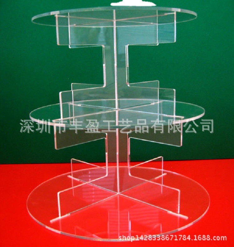 透明五层组合亚克力蛋糕展示架 有机玻璃糕点架厂家供应