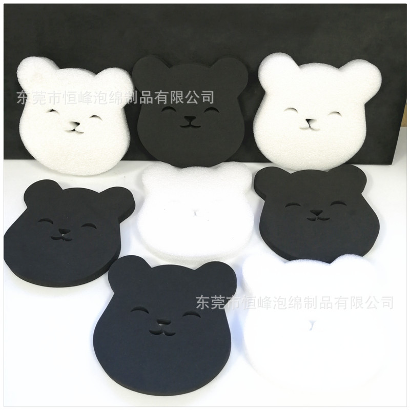 EVA动物图案造型 黑白色EVA小花猫 异形彩色泡绵玩具