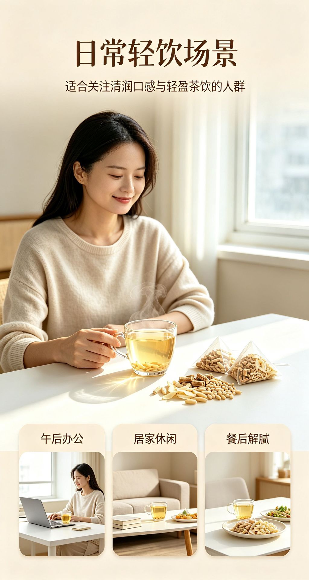 Yu Zhu Mai Dong Dang Shen Herbal Tea Combination Pack 5g Independent Triangle Bags 60 Count key features