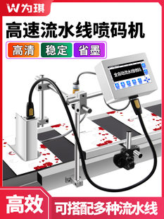 Weiqi Intelligent Online Coding Machine Prints Production Date on Carton Packaging Bags Online Inkjet Printer Prints Date Serial Number Two