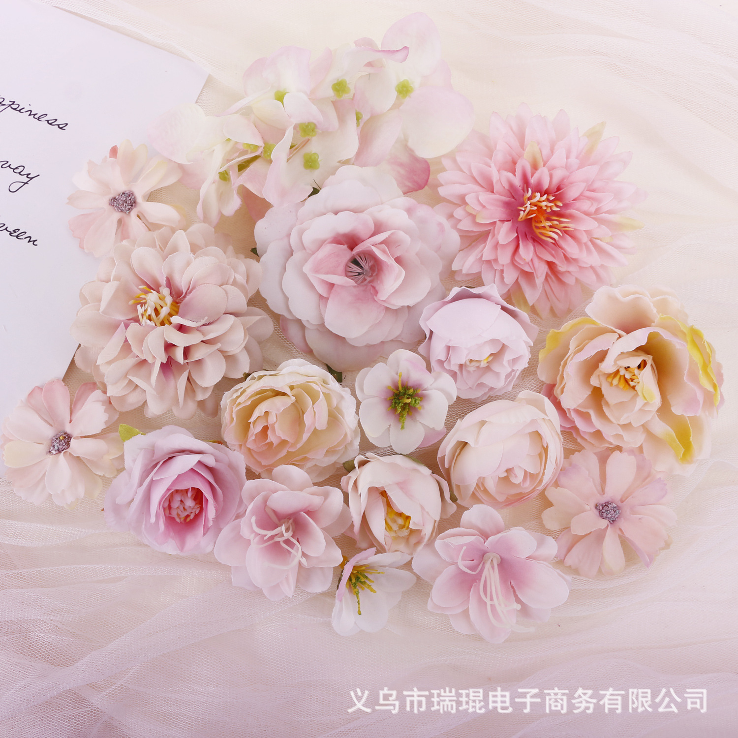 Paquete de material de flor artificial Flor de seda bricolaje accesorios de guirnalda hechos a mano Hanfu estilo antiguo tocado dolor paquete material Decoración