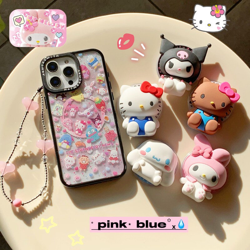 Apple 17Pro Mobile Phone Case Cartoon Doll Magnetic Stand Case Suitable for 16Promax/15/14Pro/13/12