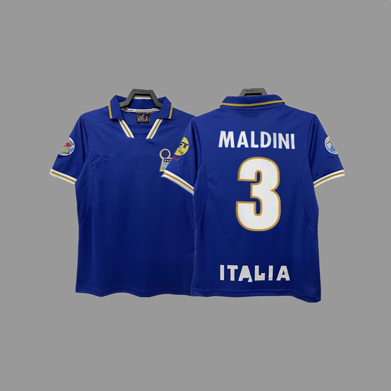 レトロジャージサッカーユニフォームイタリアユニフォームマルディーニバッジョピエロトッティカンナバロジャージ|undefined
