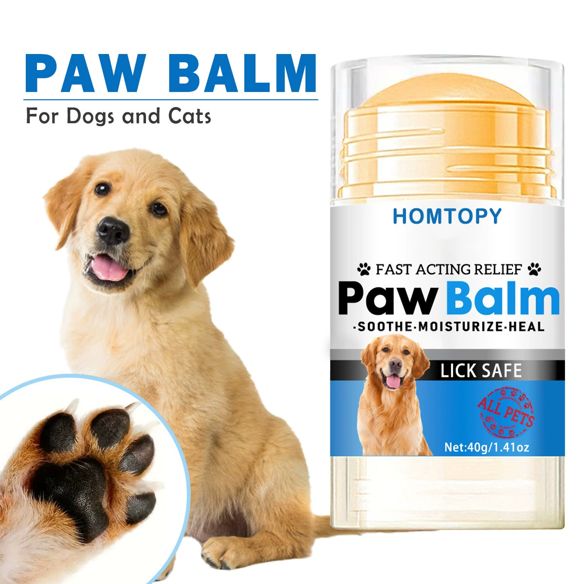 Новый трансграничный продукт, крем для лап домашних животных, крем для ухода за мясными подушечками для кошек, увлажняющий крем для ухода за лапами собак, против высыхания