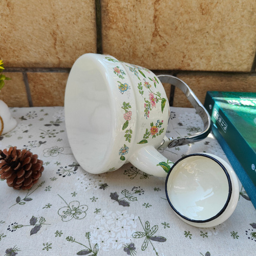 Enamel kettle electric ceramic stove for tea making household enamel brewing coffee ancient clock kettle tea making hotel tea tube restaurant universal