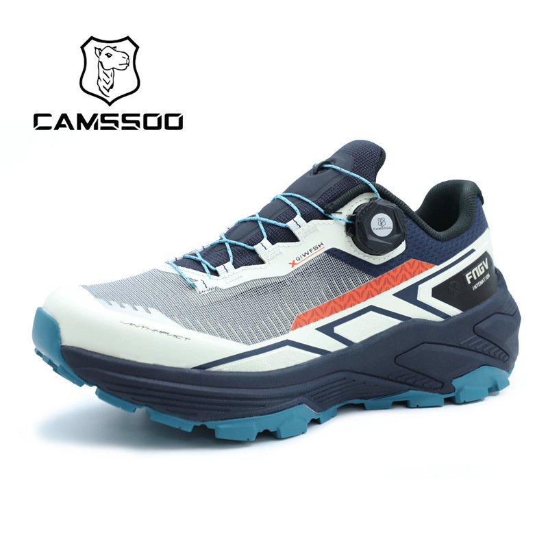 Outdoor Hiking Shoes for Men, Summer Swivel Buckle, Breathable, Non-Slip, Shock-Absorbing Hiking Shoes, Wear-Resistant, All-Terrain Trail Running Shoes