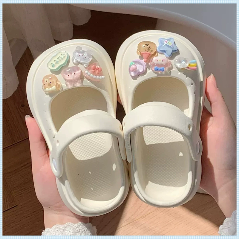 Новая детская пещерная обувь для девочек летом новая принцесса Мэри Джейн нескользящая мягкая подошва для родителей и детей детские тапочки