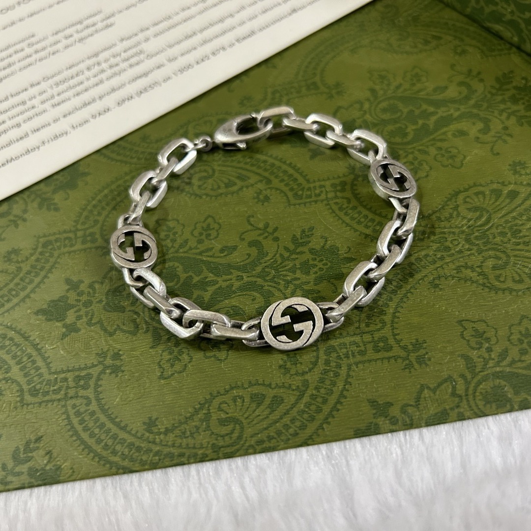 Source manufacturers 925 silver ancient home 3G bracelet for men and women with niche simple bracelet trend fashion OL bracelet
