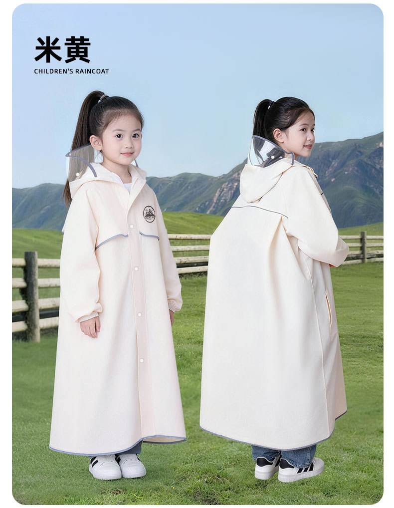 Kids raincoat, long length for cycling and school